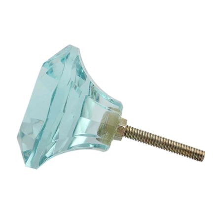 Water Diamond Shape Big Glass Dresser Knob